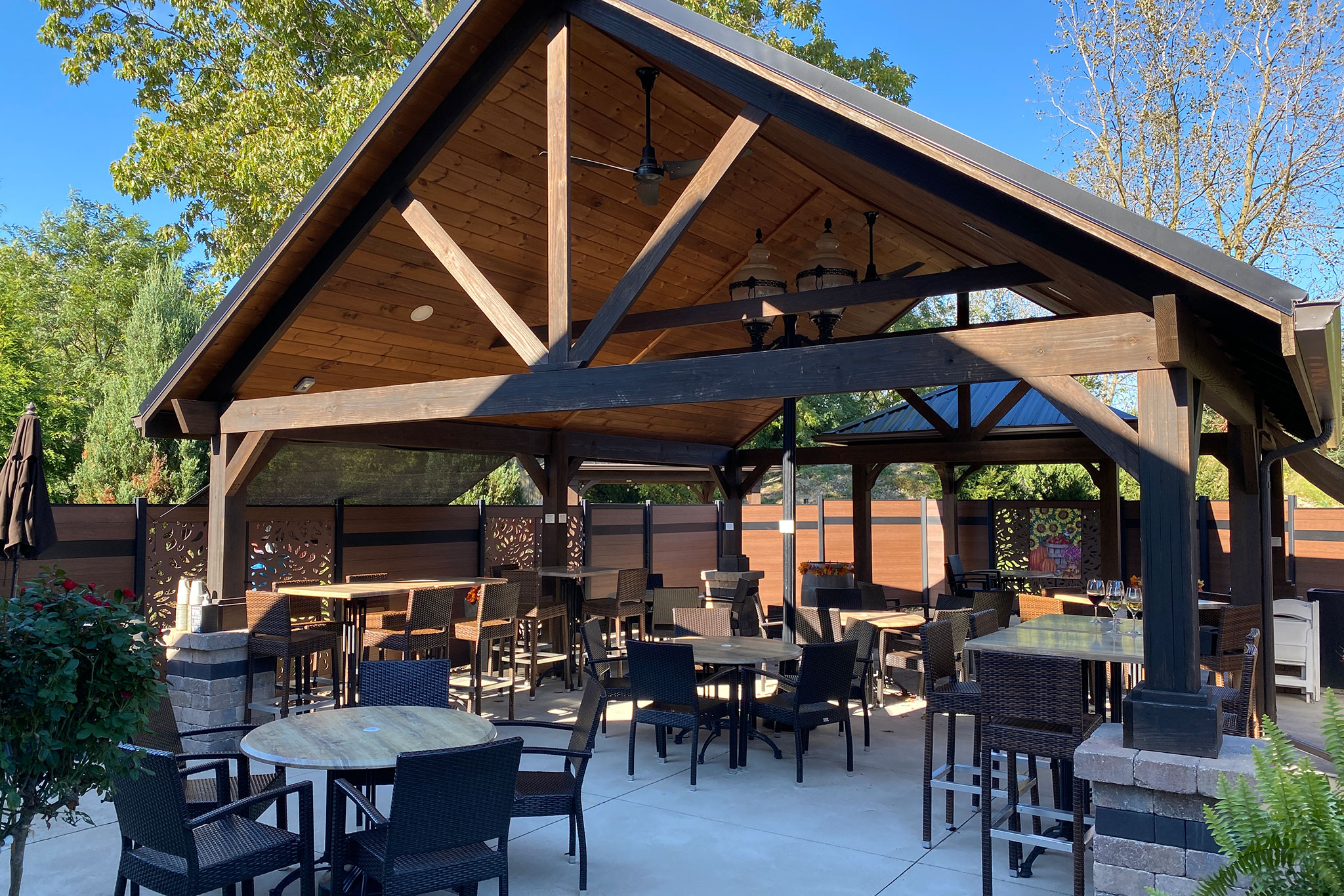 Carso Rosso Winery's beautiful patio